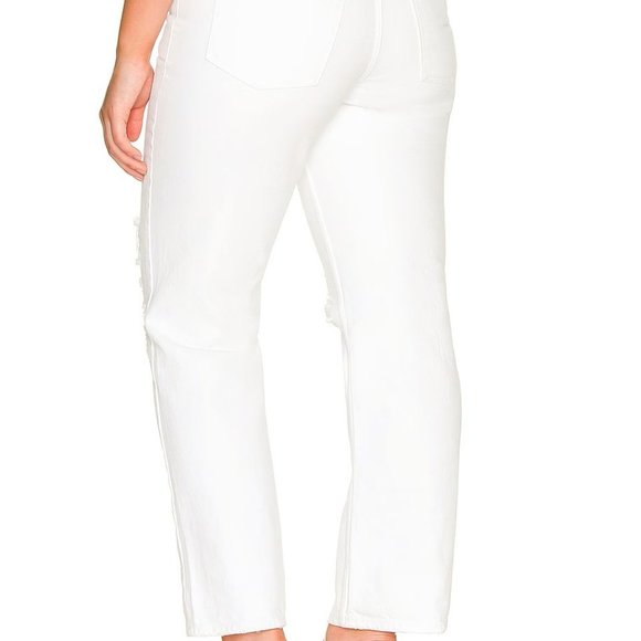 NWT Good American Good '90s Duster Straight Leg White Jeans, Size 10/30 - Picture 2 of 7